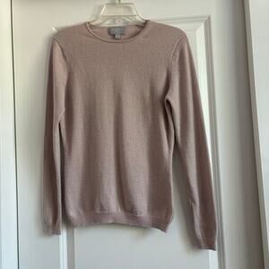 EUC Pure Collection Women’s Cashmere Pullover Sweater Sz 4 Minimalist Pink